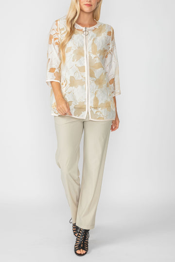 Beige Blossom Burnout Jacket